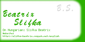 beatrix slifka business card